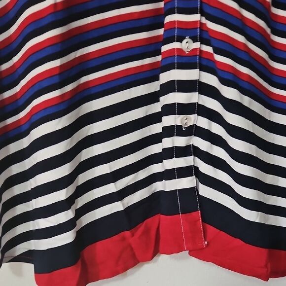 Allison Daley Navy and White Striped Blouse - Picture 5 of 7